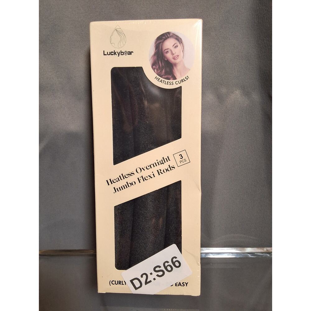 LuckyBear Overnight Hair Heatless Jumbo Flexi Rods Curls